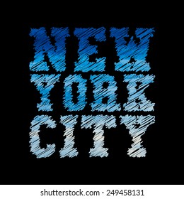 Vintage new york typography t-shirt graphics vector illustration