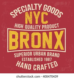 Vintage New York typography, t-shirt graphics. Vectors