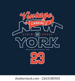 vintage new york vector typography for t-shirt. perfect for simple style