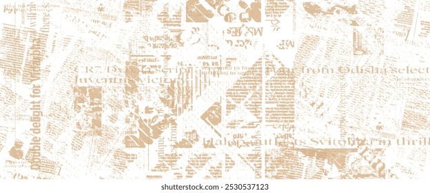  vintage newspaper background. Scratched paper textured page.