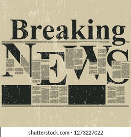 Vintage Newspaper Breaking News Template