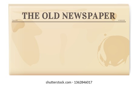 Vintage Newspaper Template Folded Cover Page Stock Vector Royalty Free