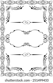 Vintage nice victorian frame is on white