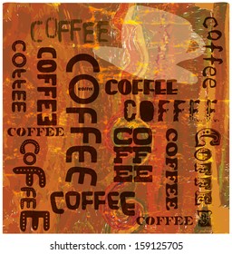 Vintage, nostalgic coffee sign, vector eps 10
