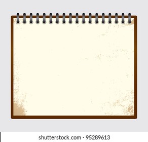 Vintage note pad with spiral