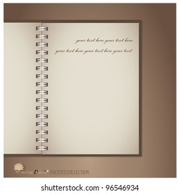 Vintage Notebook-Designs. Vektorgrafik.