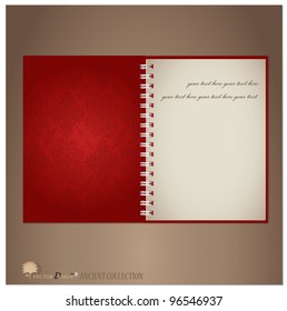 Vintage notebook designs. Vector illustration.