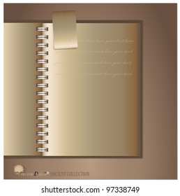Vintage notebook designs. Vector illustration.