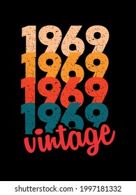 diseño de camiseta de número vintage