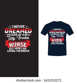 Vintage Nurse T shirt Design concept
