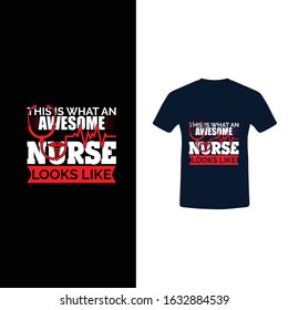 Vintage Nurse T shirt Design Concept