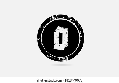 vintage O alphabet letter logo icon template in black and white. Creative design for business and company 