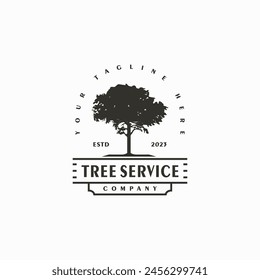 vintage oak maple logo design for service residential 