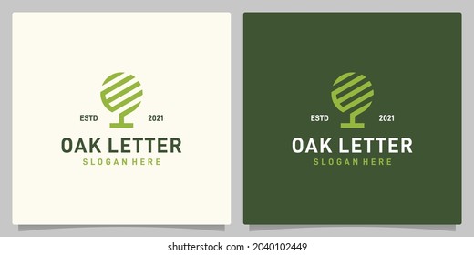 Vintage roble árbol de diseño abstracto vector con la inspiración del logotipo de letra E o W. Vector premium