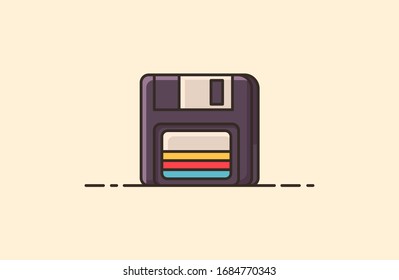 Vintage object from the 80s and 90s. Symbol of pop culture and nastolgia. Old-time technology from the entertainment industry.