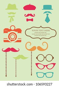 vintage objects collection. vector illustration