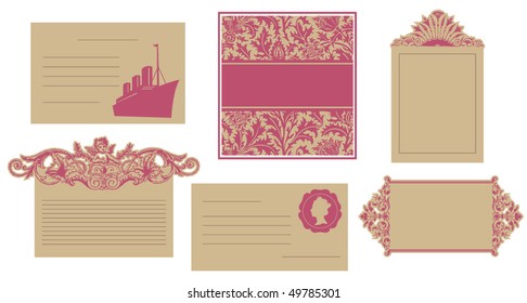 Notas, etiquetas, invitaciones, etiquetas y recuerdos de los antiguos transatlánticos 