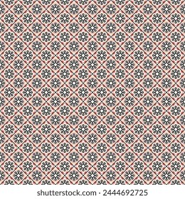 Vintage Octagon Floral Seamless Pattern