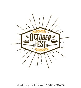 Vintage Octoberfest Beer Festival Abstract Vector Signs