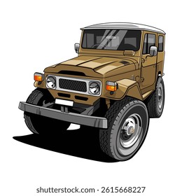 vintage offroad vehicle vector illustration