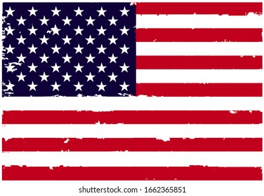 Vintage old American flag background