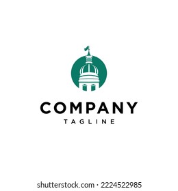 
Vintage old building logo vector illustration