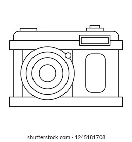 Vintage old camera black and white