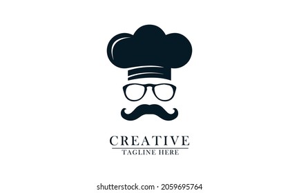 vintage old cowboy with glasses chef hat and thick mustache