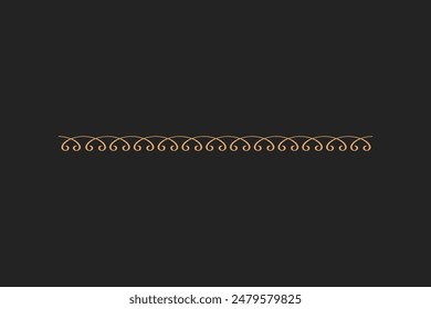 Vintage old divider design golden color editable background free vector image