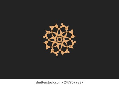 Vintage old divider design golden color editable background free vector image