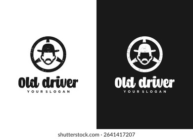 vintage old driver logo, community logo, reference logo