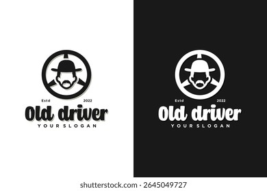 vintage old driver logo, community logo, reference logo
