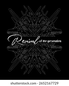 vintage old geometric line revival slogan for t shirt printing design. graffiti street style calligraphy lettering graphic. for man, woman, young, kids graphic t shirt. vector illustration