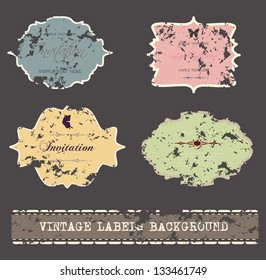 vintage old  labels background