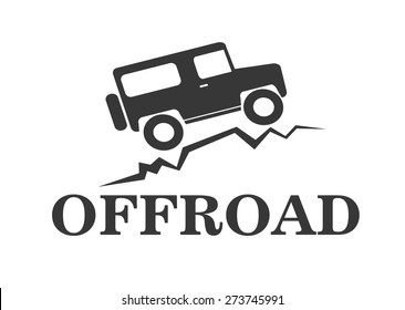 vintage old off road sign - vector animation