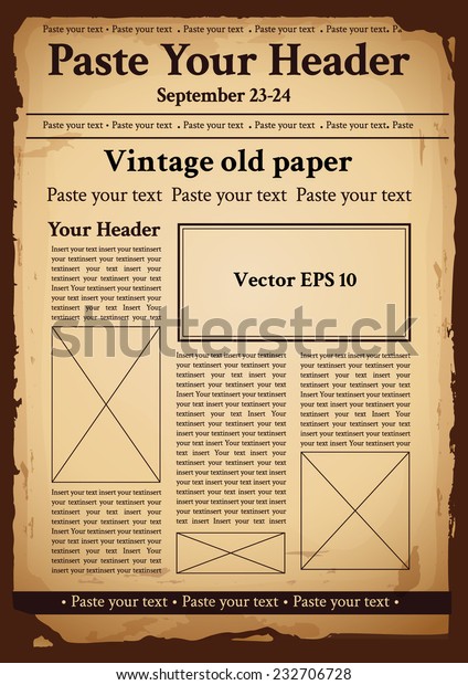 Vintage Old Paper Stock Vector (Royalty Free) 232706728 | Shutterstock