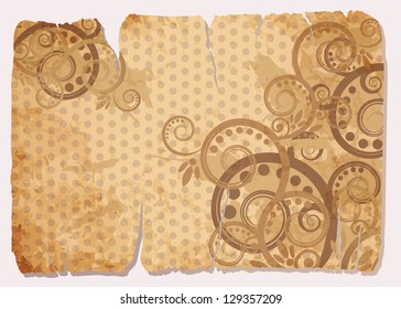Vintage Old Paper Banner, vector illustration