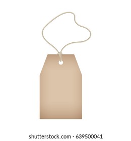 Vintage old paper tag.  label. Vector.