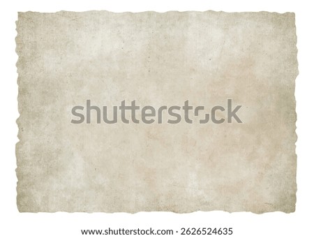 Vintage old paper torn texture. Antique worn ripped parchment background