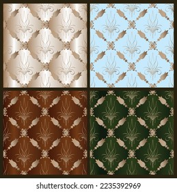 Vintage old pattern. Vintage wallpaper in baroque style. Seamless vector background. Linear ornament for fabric, wallpaper, packaging. Rich wedding ornament.