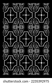 Vintage old pattern. Vintage wallpaper in baroque style. Seamless vector background. Linear ornament for fabric, wallpaper, packaging. Rich wedding ornament.