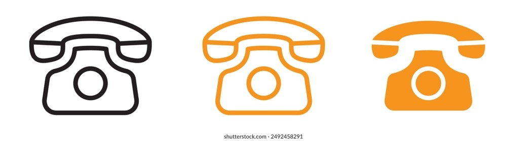 Vintage Old Phone Icon for Retro Communication and Nostalgia Graphics Perfect for Representing Classic Telephones and Vintage Technology