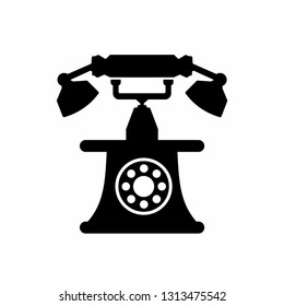 	
vintage old phone icon vector logo illustration silhouette