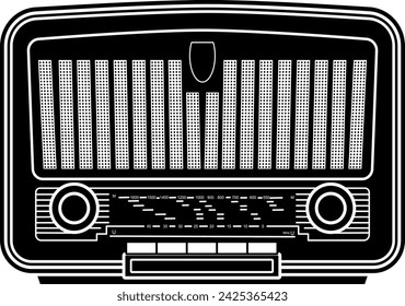 vintage antiguo vector de ilustración de radio