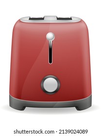 vintage old retro toaster stock vector illustration isolated on white background