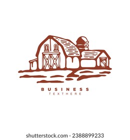 Vintage old rustic farm logo design for your brand or business