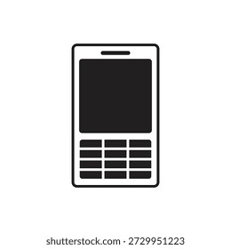 Diseño de icono de glifo de dispositivo celular de Antiguas Old School