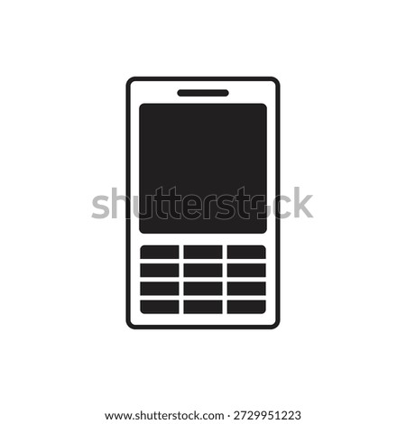 Vintage old school cellular device glyph icon design