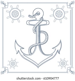 Vintage old style anchor