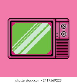 vintage old television pixel art